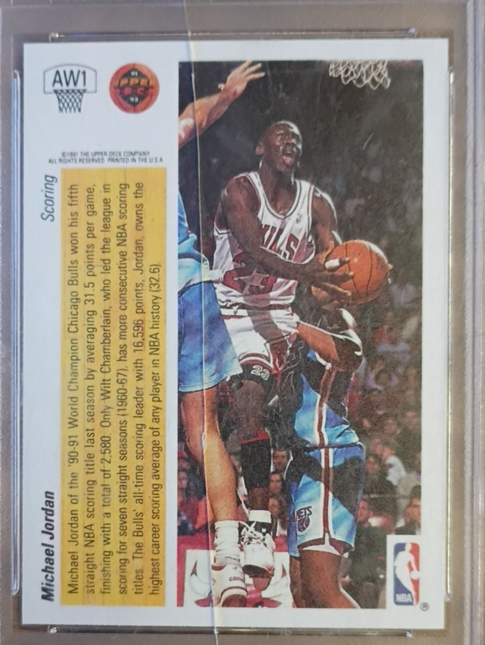 1991 Michael Jordan Upper Deck Award PSA Graded Mint 9 87339424 *Needs Reslab* - Picture 15 of 16
